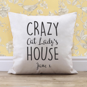 Crazy Cat Lady Cotton Cushion