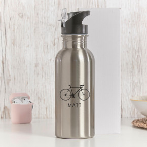 Cyclist Water Bottle With Straw 
