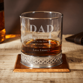  Father's Day Celtic Glass Whisky Tumbler