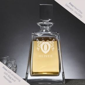 Family Crest Lead Crystal Boston Decanter