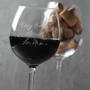 Script Message Wine Glass