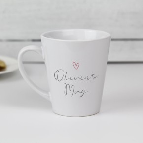 Elegant Name Heart Small Latte