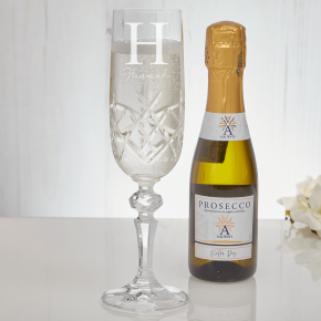 Elegant name Initial Champagne & Prosecco Miniature Gift Set