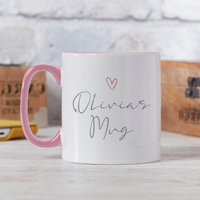  Elegant Name Two Tone Mug Pink