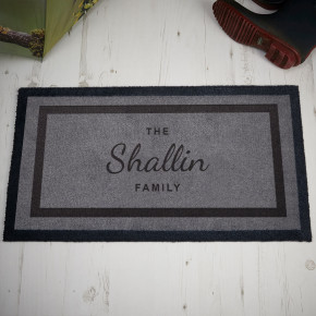 Family Name Border Doormat
