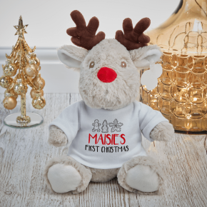 First Christmas Plush Reindeer Toy