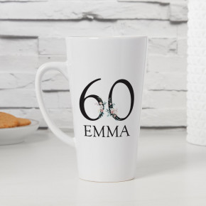  Flowers 60th Birthday Tall Latte Mug