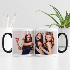 Full Wrap Black Two Tone Photo Mug