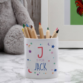 Moon and Star Name Pen Pot