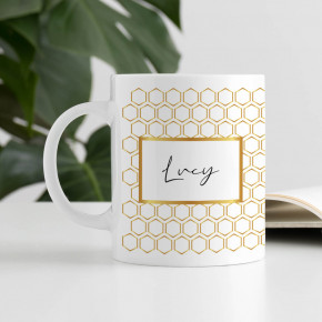 Gold Honeycomb Durham Mug