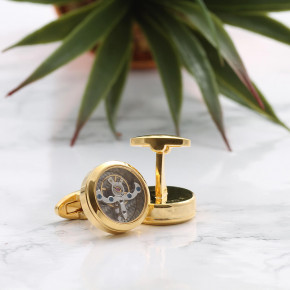 Gold Plated Moving Mechanism Cufflinks