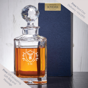  Happy 50th Anniversary Crystal Square Decanter