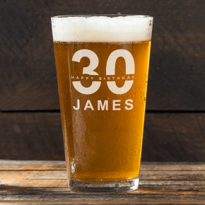 Happy 30th Birthday Pint Glass