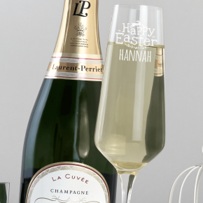 Happy Easter Jumping Rabbit Infinity Champagne Flute