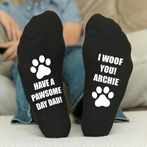 Have a Pawsome Day Black Socks