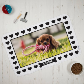 Dog Heart Pet Photo Blanket