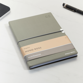 Hugo Boss A5 Elegance Grey Lined Notebook