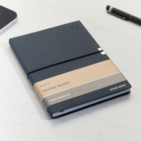 Hugo Boss A5 Elegance Navy Lined Notebook