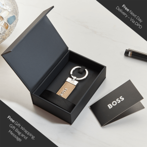 Hugo Boss Classic Keyring - Grained Camel