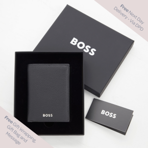 Hugo Boss Classic Grained Card Holder - Black