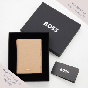 Hugo Boss Classic Grained Card Holder - Camel