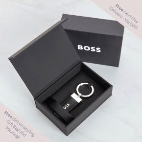 Hugo Boss Classic Keyring - Grained Black