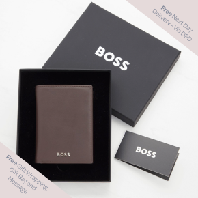 Hugo Boss Classic Smooth Card Holder - Brown
