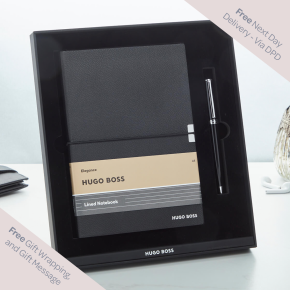 Hugo Boss Elegance A5 Notebook Set With Ballpoint Pen 