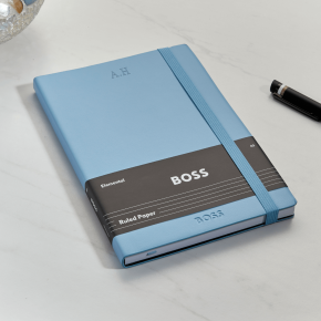 Hugo Boss Elemental Blue Lined Notebook