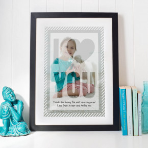 I Heart You A3 Framed Photo Print