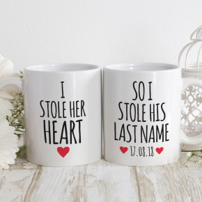 I Stole His Last Name Matching Mugs