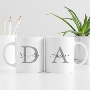 Initial Name Matching Mugs