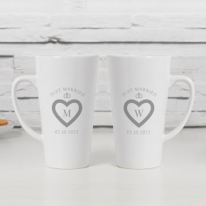 Just Married Latte Mugs