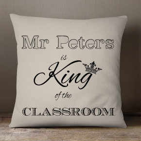 King of the Classroom Cotton Cushion