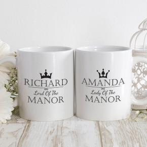 Lord & Lady Of The Manor Matching Mugs