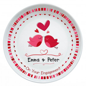 Love Birds Engagement Plate