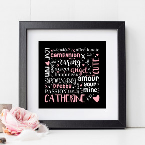 Love Word Cloud Wall Art