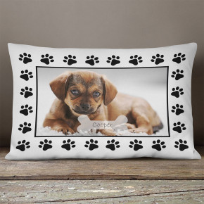 Dog Paw Rectangle Photo Cushion