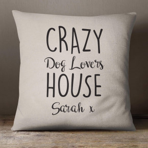 Dog Crazy Cotton Cushion