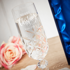 Merry Christmas New 180ml Flamenco Champagne Flute 