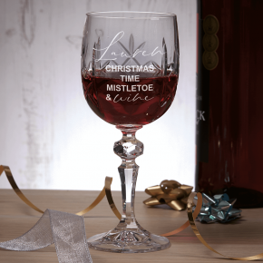 Mistletoe & Wine 220ml Crystalite Panel Goblet