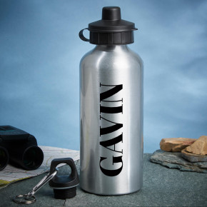 Name Silver Water Bottle