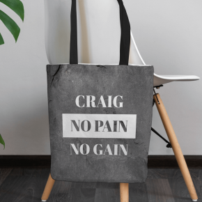 No Pain No Gain Canvas Tote Bag