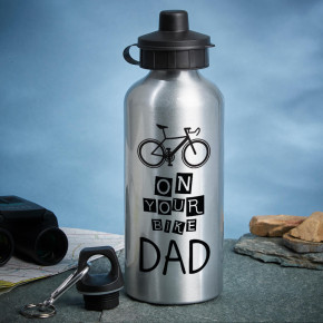 On Your Bike Silver Water Bottle