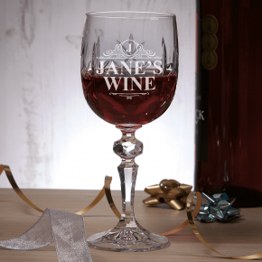 Ornate Wine Initial Goblet