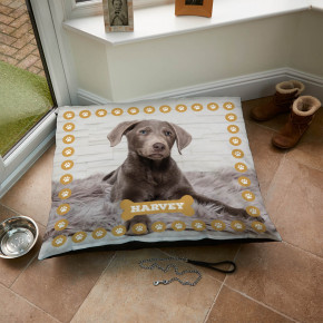 Paw Print Dog Bed Cushion