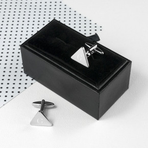 Triangle Rhodium Plated Cufflinks