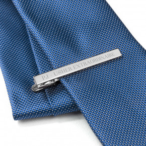 Rhodium Plated Tie Clip