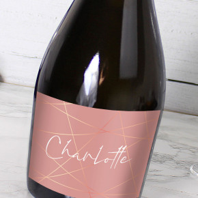 Pink Geometric Name Prosecco