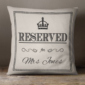 Reserved For Teacher Cotton Cushion